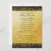 Moderne goudfolie op zwart kaart (Achterkant)