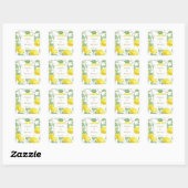 Moderne goudgele leemons Groene Lemons Weddenschap Vierkante Sticker (Vel)