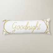 Moderne goudgeometrische lijnen Goodnight Lichaamskussen (Achterkant)