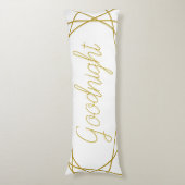 Moderne goudgeometrische lijnen Goodnight Lichaamskussen (Voorkant Verticaal)