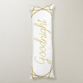 Moderne goudgeometrische lijnen Goodnight Lichaamskussen (Achterkant (Verticaal))