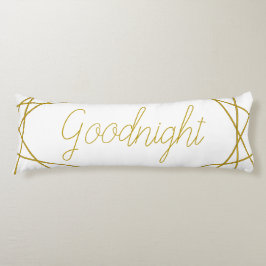 Moderne goudgeometrische lijnen Goodnight Lichaamskussen
