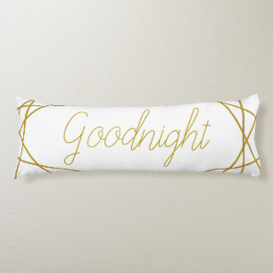 Moderne goudgeometrische lijnen Goodnight Lichaamskussen