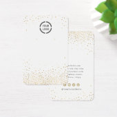 Moderne goudglitter, aangepast logo oorscherm visitekaartje (Bureau)