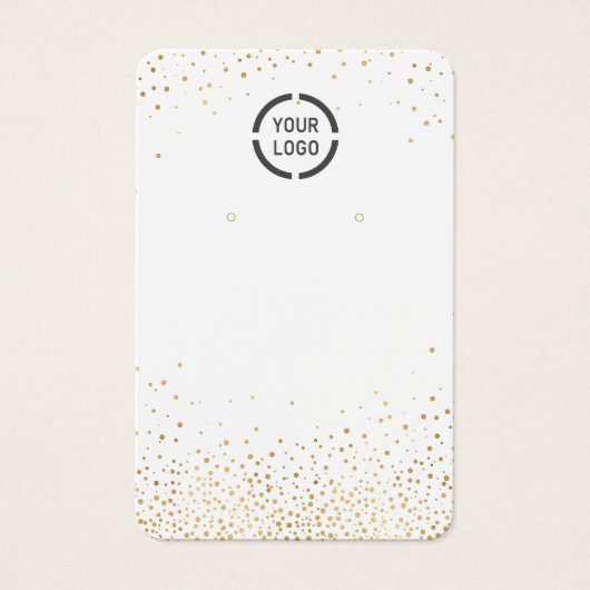 Moderne goudglitter, aangepast logo oorscherm visitekaartje (Voorkant)