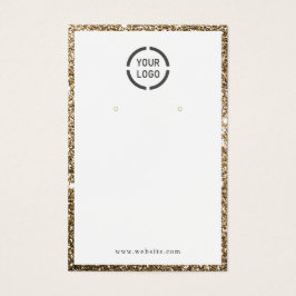 Moderne goudglitter, aangepast logo oorscherm visitekaartje