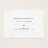 Moderne goudglitter business logo bedankt dat je h visitekaartje (Achterkant)