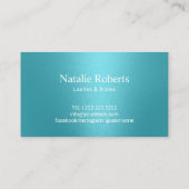 Moderne goudglitter drukt turquoise Salon Loyalty  (Achterkant)