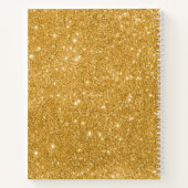 Moderne goudglitter Homemade met liefdesrecept Notitieboek (Achterkant)