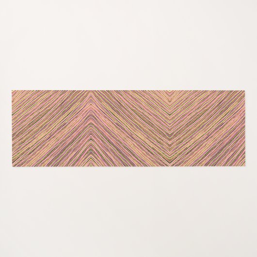Moderne goudglitter persoonlijke stripes yogamat (Achterkant (horizontaal))