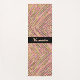 Moderne goudglitter persoonlijke stripes yogamat