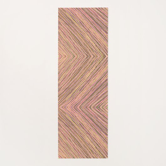 Moderne goudglitter persoonlijke stripes yogamat (Achterkant)