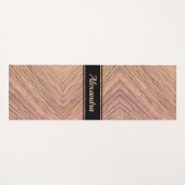 Moderne goudglitter persoonlijke stripes yogamat (Voorkant (horizontaal))