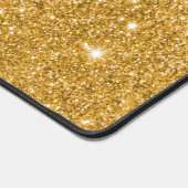 Moderne goudglitter scriptnaam bureaumat (Hoek)