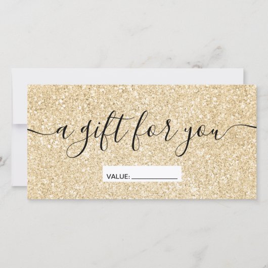 Moderne goudglitter sparkles certificate (Voorkant)