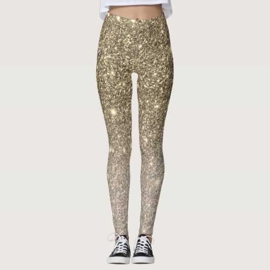 Moderne goudglitter Sparkles Gift Leggings (Voorkant)