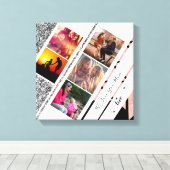 Moderne goudglitter van roos voor je moeder canvas afdruk (Insitu (Houten vloer))