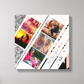 Moderne goudglitter van roos voor je moeder canvas afdruk (Voorkant)