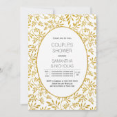 Moderne goudglitter verlaat de douche van het brui kaart (Voorkant)