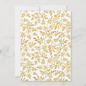 Moderne goudglitter verlaat de douche van het brui kaart (Achterkant)