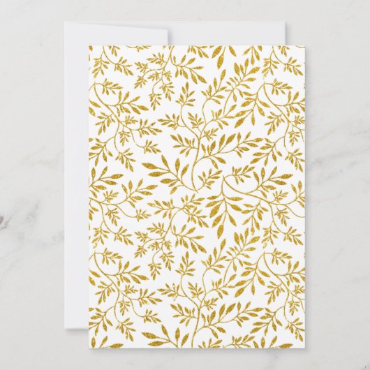 Moderne goudglitter verlaat de douche van het brui kaart (Achterkant)