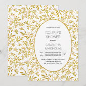 Moderne goudglitter verlaat de douche van het brui kaart (Voorkant / Achterkant)