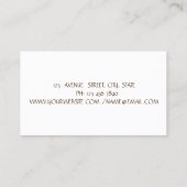 Moderne, goudglitteras visitekaartje (Achterkant)