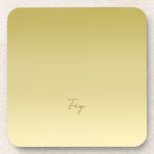 Moderne goudgradiënt Luxe typografie naam Bier Onderzetter (Voorkant)