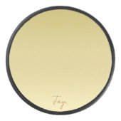 Moderne goudgradiënt Luxe typografie naam Hockey Puck (Voorkant)