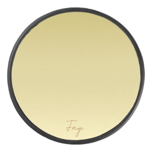 Moderne goudgradiënt Luxe typografie naam Hockey Puck (Voorkant)