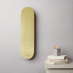 Moderne goudgradiënt Luxe typografie naam Persoonlijk Skateboard