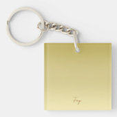 Moderne goudgradiënt Luxe typografie naam Sleutelhanger (voorkant)