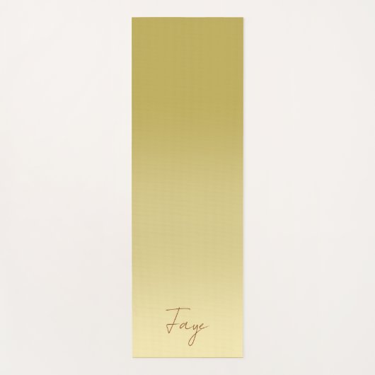 Moderne goudgradiënt Luxe typografie naam Yogamat (Voorkant)