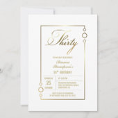 Moderne goudgrens 30e verjaardag kaart (Voorkant)