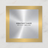 Moderne goudgrens op het zilverplein-Visitekaartje Vierkante Visitekaartje (Voorkant)