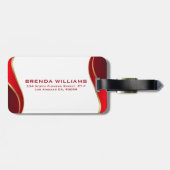 Moderne goudgrens op wit Bagagelabel (Achterkant horizontaal)