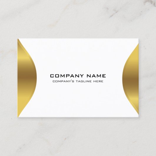 Moderne goudgrens op wit visitekaartje (Voorkant)