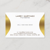 Moderne goudgrens op wit visitekaartje (Achterkant)