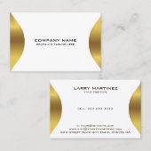 Moderne goudgrens op wit visitekaartje (Voorkant / Achterkant)