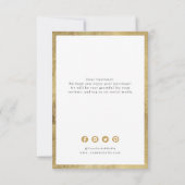 Moderne goudgrensonderneming logo kleine bedrijven bedankkaart (Achterkant)