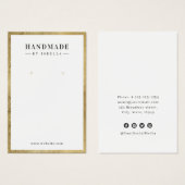 Moderne goudgrensvertoning met aangepaste sieraden visitekaartje (Voorkant /achterkant)