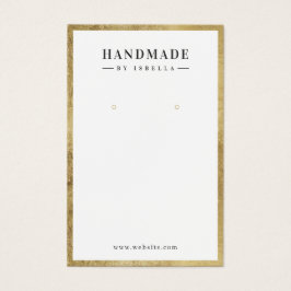 Moderne goudgrensvertoning met aangepaste sieraden visitekaartje
