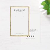 Moderne goudgrensvertoning met aangepaste sieraden visitekaartje (Bureau)