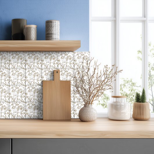 Moderne goudgrijze witte marmer tegeltje