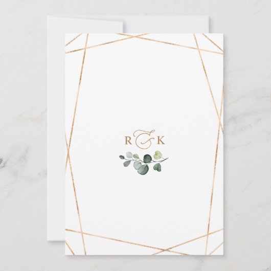 Moderne goudgroen Vrijgezellenfeest Kaart (Achterkant)