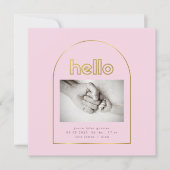 moderne goudhagel hallo bevalling aankondiging (Voorkant)