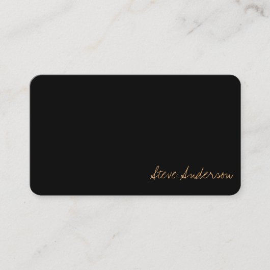 Moderne goudhandtekening visitekaartje (Voorkant)