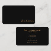 Moderne goudhandtekening visitekaartje (Voorkant / Achterkant)