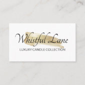 Moderne goudinkkaars en zeep visitekaartje (Voorkant)