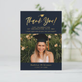 Moderne goudkalligrafie Eenvoudig AFSTUDEERDER Har Kaart (Staand voorkant)